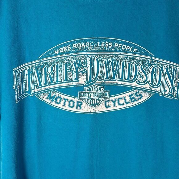 Harley Davidson Turquoise Short Sleeve Tshirt Daytona Beach Fl size L Large - Picture 2 of 7